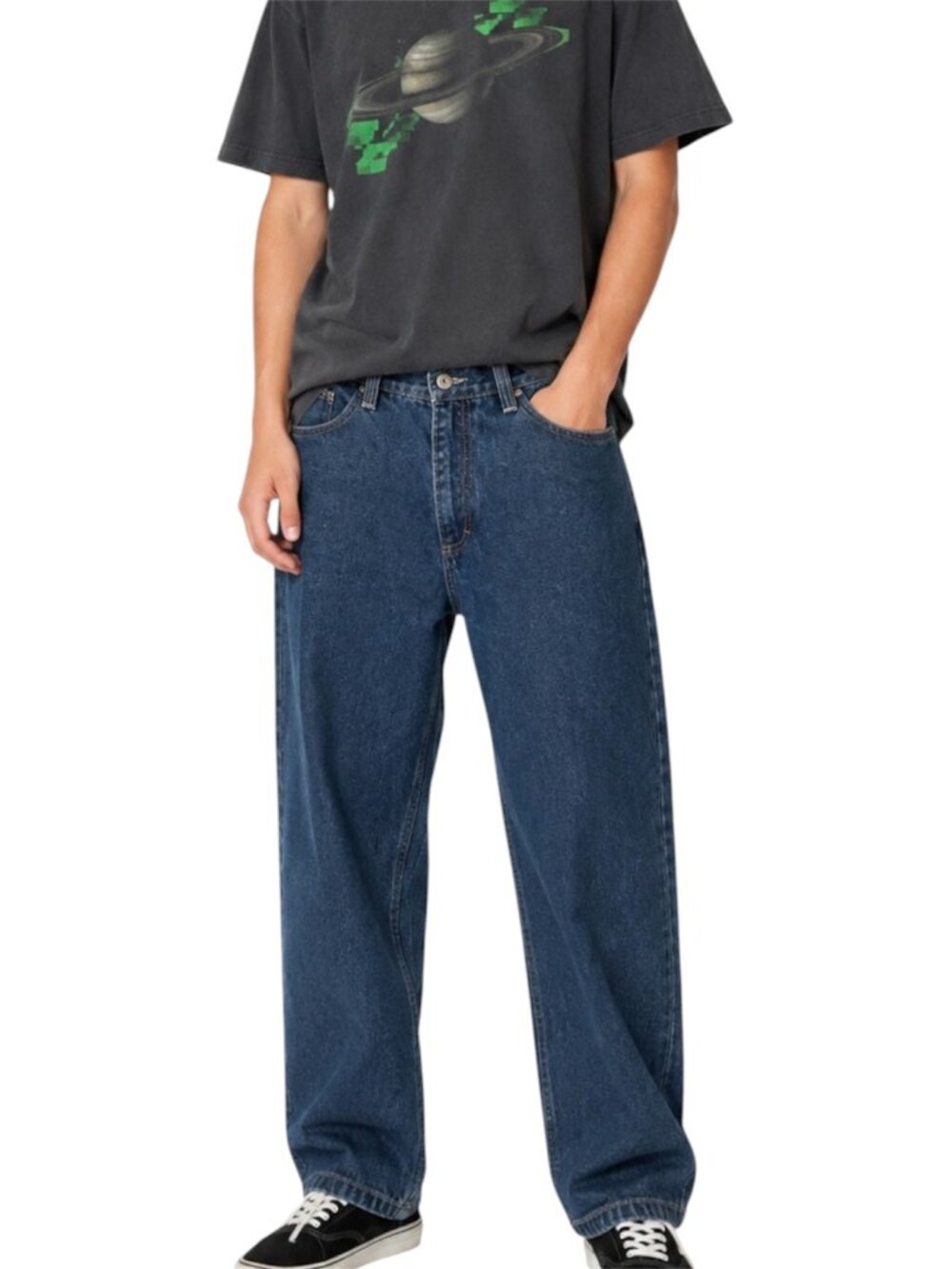 32 Mens Vintage Southpole Baggy Straight Jeans Y2K Skater Hip Hop Dark Wash